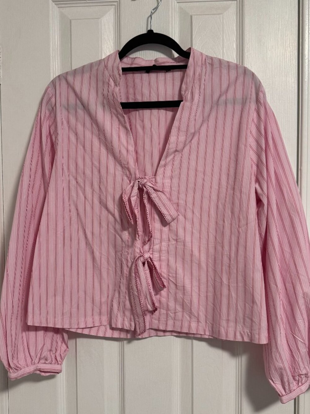 Zara Striped Poplin Shirt with Ties